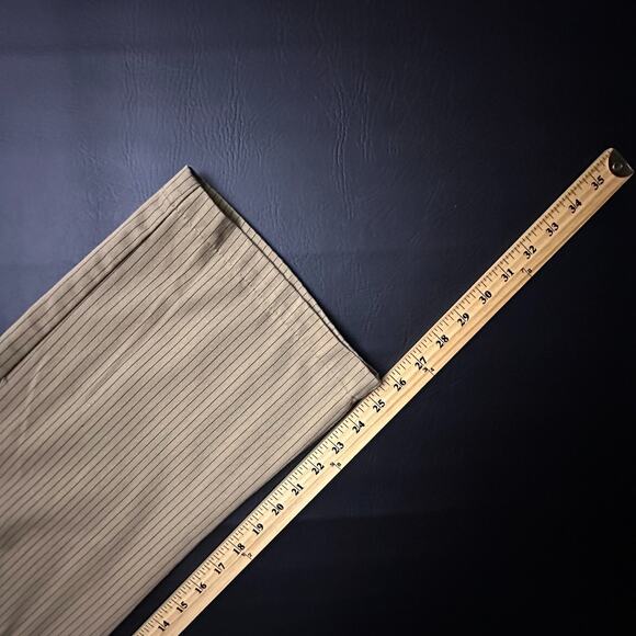 Volcom Pants Mens 34x26 Beige Stone Striped Cropped Skater Chino West Coast - Picture 9 of 11